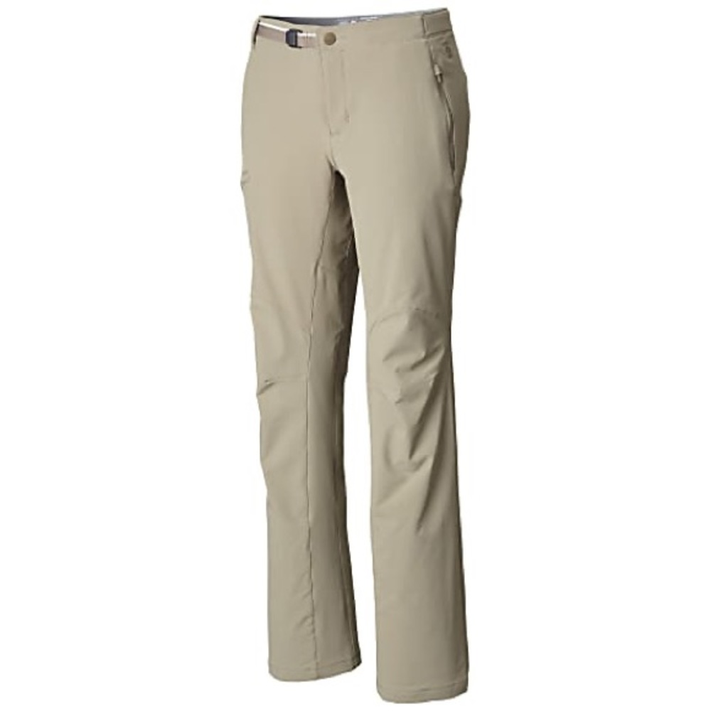 Mountain Hardwear Women's Belted Hiking Pants 14/32 Stretchy Tan Khaki fall camp